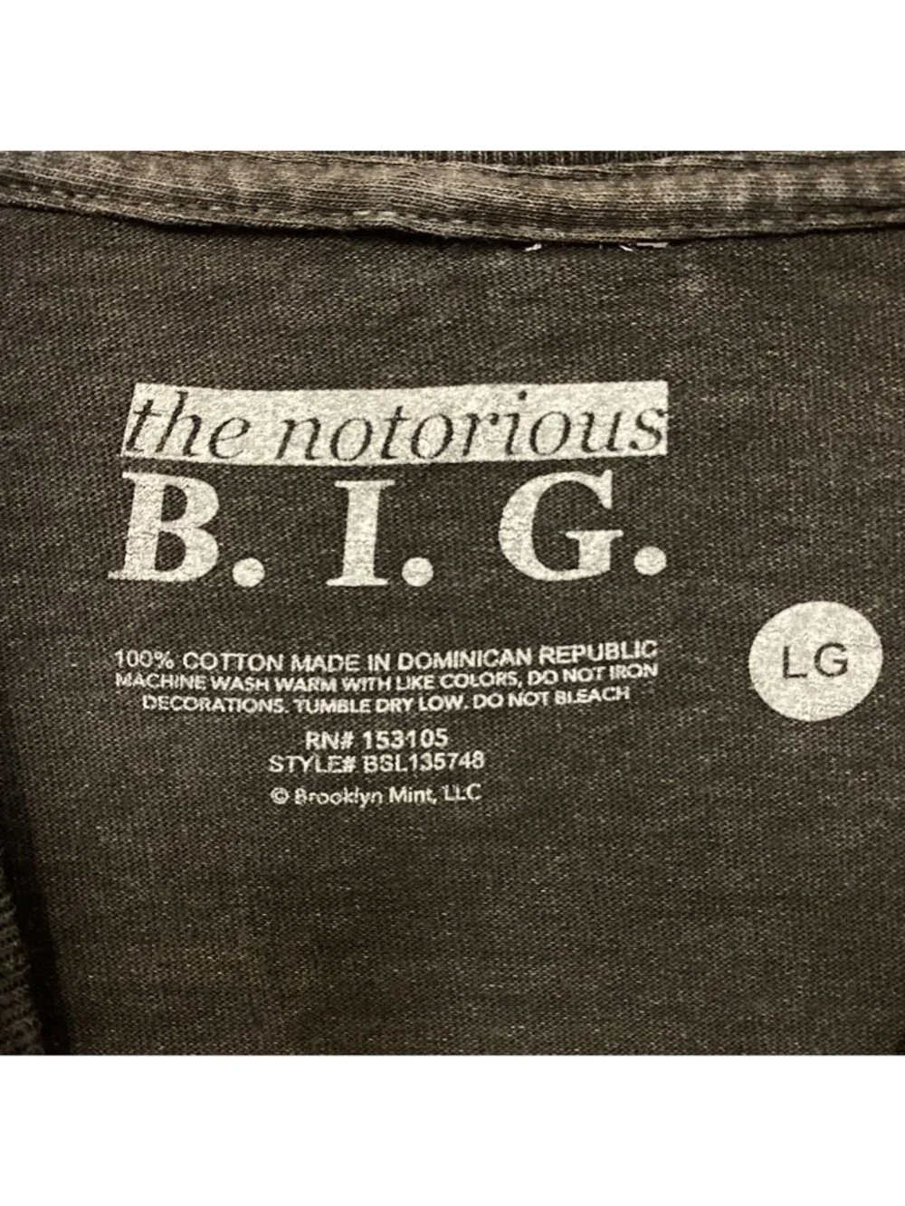 The Notorious B.I.G. King of Brooklyn Big T-shirt Large